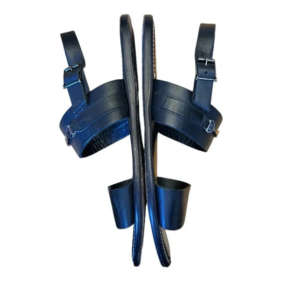 Mario Bruni Women’s Black Horsebit Leather Strap Sandals Size IT 44 - US 11 - Picture 8 of 15